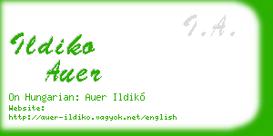 ildiko auer business card