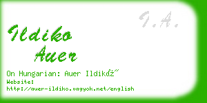 ildiko auer business card